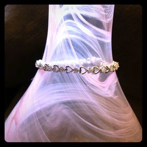 Heart bracelet. Tennis bracelet.